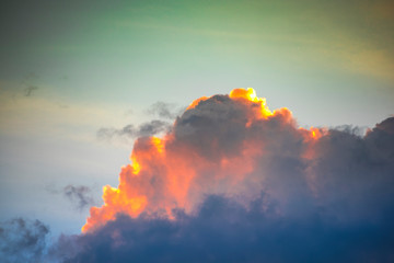 Fototapeta premium Fantastic colors of clouds at the sunset