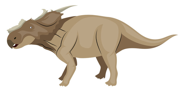 Achelousaurus, illustration, vector on white background.