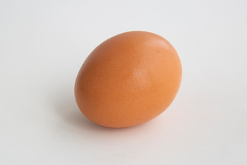 Chicken eggs for cooking. White and brown eggs.