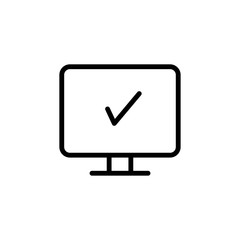 Monitor, screen, symbol, icon vector illustration