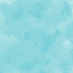 Blue abstract clouds background in watercolor style