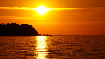 Fototapeta na wymiar Zachód słońca, Sycylia, Włochy