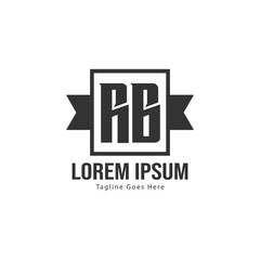 Fototapeta premium Initial RB logo template with modern frame. Minimalist RB letter logo vector illustration