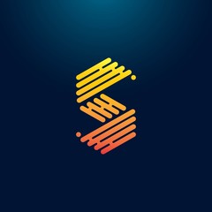 Creative letter S initial logo design vector  template