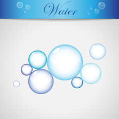 Water Soap Bubbles Vector. Icon Set - Isolated On Gray Background. Vector Illustration Concept Of Flat Water Element And Soap Bubbles Icon For Label, Sticker, Logo Elements And Soap Design
