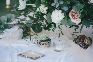 Scenery of wedding table