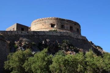 Fototapeta premium Ein Wehrturm auf Spinalonga