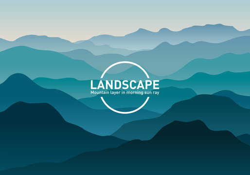 Abstract landscape. Minimalist style. Vector banners landscape illustration - flat design