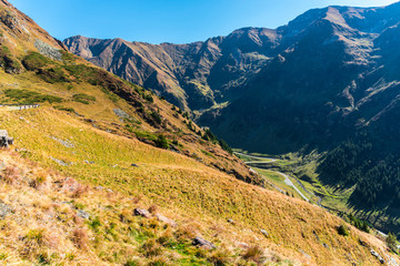 View with amazing road in Carpathian Mountains, Transfagarasan , Romania