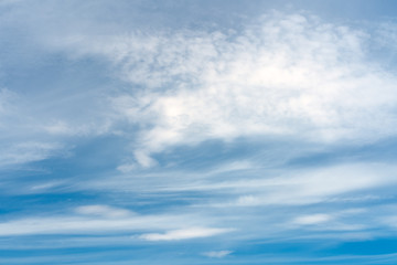 abstract texture of blue sky with feather and soft clouds