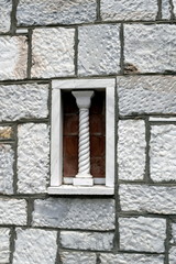 Fototapeta na wymiar marble column in a wall