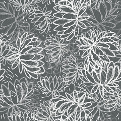 Water Lily Pattern Hand Drawn