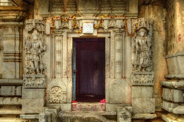 Fototapeta na wymiar The incredible Hoysala temples of Karanataka - Ishvara Temple Arsikere