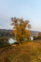 Morning sunrise near the river