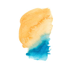 Watercolor brushstroke paint patch, hand painted abstract illustration
