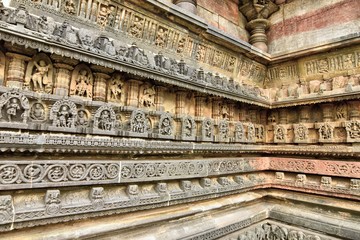 Fototapeta na wymiar The Incredible Hoysala Temples of Karanataka - Chennakesava temple of Belur