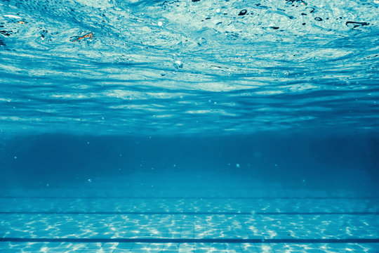 Underwater Empty Swimming Pool