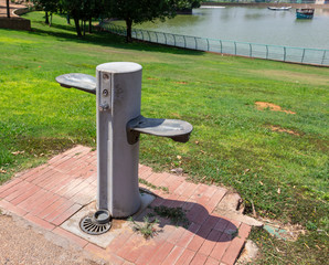 Tap drinking water in the park of Raanana, Israel.