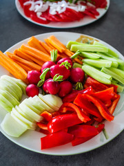 Colorful, fresh vegetables on table