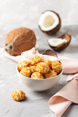 coconut cookies on the marble table