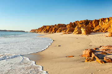 endless beach in Cape Leveque,Western Australia at sunset