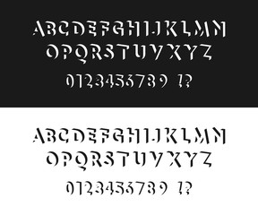 modern vector 3d font and alphabet