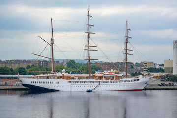 sailing ship in marina