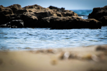 Summer Abstract blurred blue background 