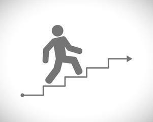 person climbing stairs