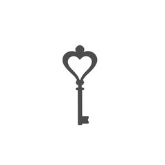 Gray flat vector icon old, vintage key.