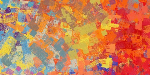 Modern art. Wide brush. Abstract. Painterly mix. Canvas surface. Oil painting. Colorful pattern. Backdrop material. Wall painting. 2d illustration. Handmade background.