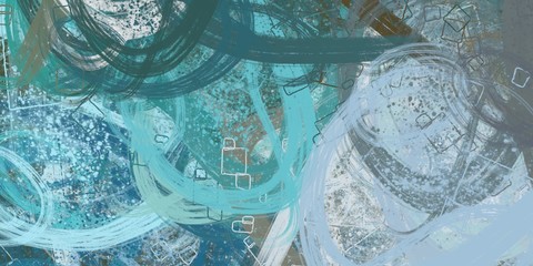 Painterly mix. Backdrop material. Colorful pattern. Modern art. Canvas surface. Oil painting. Color texture. Wide brush. Abstract. Handmade background. 2d illustration.