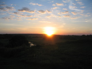 Obraz premium river in the evening