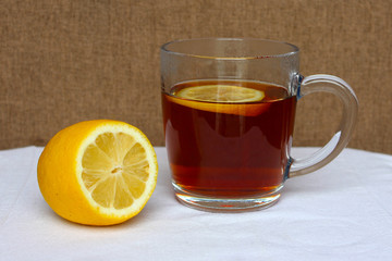 cup of tea with lemon