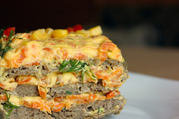 meat pie with cheese