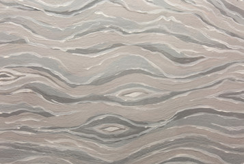 Obraz premium White and gray abstract wave pattern. Oil paint texture.