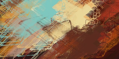 Painterly mix. Oil painting. Backdrop material. Wall painting. Handmade background. Color texture. Colorful pattern. Canvas surface. Modern art. 2d illustration. Wide brush. 