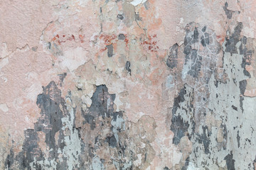 Old Weathered Peeling Pink Concrete Wall Texture