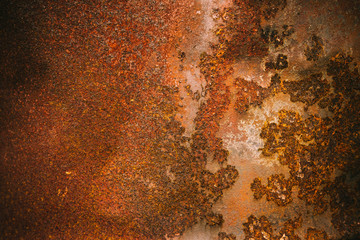 Old Rusty Metal Corrosion Oxidized Texture Surface. Rusted Iron Grunge Abstract Background.