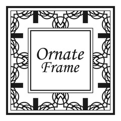 Vintage flourishes ornament swirls lines frame template vector illustration. Victorian borders for greeting cards, wedding invitations, advertising or other design and place for text.