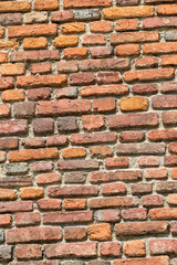 Photo of an old brick wall close up shot,vintage background 