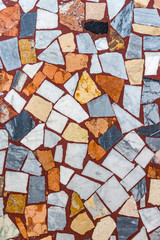 Background of mosaic ,color many items 