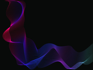 EPS 10 vector. Curved lines and waves. Futuristic concept.