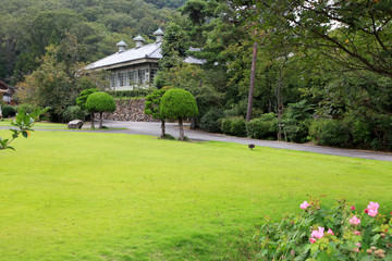 Nagoya, Japan - September 14: Meiji-mura open air architectural museum preserves historic buildings between 1867-1989 On September 14, 2014 Nagoya, Japan.