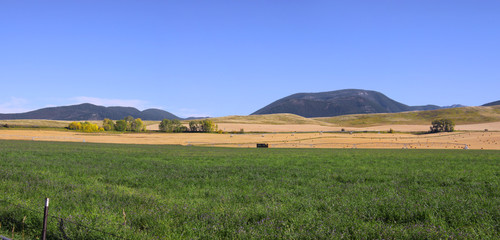 Fototapeta na wymiar Panoramic view of Prairie landscape in Wyoming