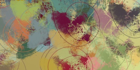 Painterly mix. Modern art. Wide brush. Canvas surface. Abstract. Wall painting. Backdrop material. Handmade background. 2d illustration. Colorful pattern. Color texture. 
