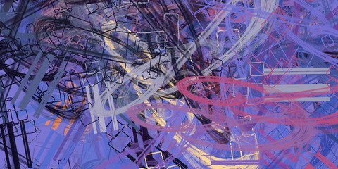 Backdrop material. Modern art. Canvas surface. Wall painting. Oil painting. Color texture. Handmade background. Painterly mix. 2d illustration. Wide brush. Colorful pattern.