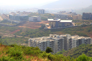 Suburbs of  Visakhapatnam city booming IT hub which  is largest city in newly bifurcated Andhra Pradesh state in India, On December 9,2015 Visakhapatnam, India