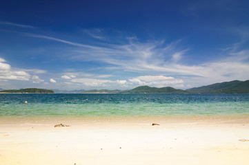 Fototapeta na wymiar Sandy beach on Islands in the South China sea.