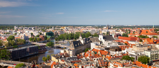 Fototapeta na wymiar Panorama of the city. Wroclaw. Poland
